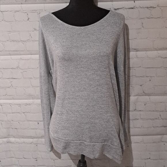 ATHLETA silver/gray razorback sweatshirt, sz LG; wore 2x! - Picture 1 of 5